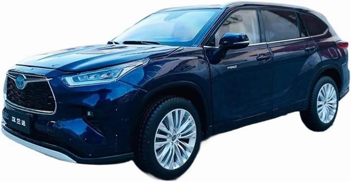 Simulation Car Model 1:18 for Toyota Highlander 2022 Simulation Alloy Car Model Collection Display Home Decoration Mini Vehicles Toys(White)