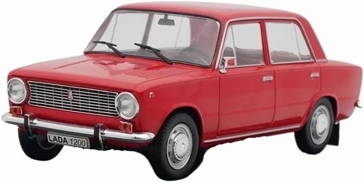 Simulation Car Model 1：24 for Lada 1200 Red Classics Nostalgia Simulation Alloy Car Model Home Decoration Ornaments Mini Vehicles Toys