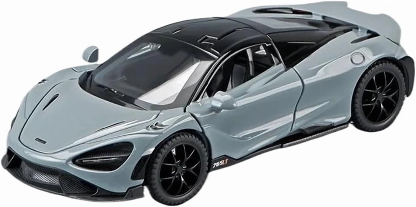 Simulation Car Model 1：32 for Mclaren 765LT Supercar Alloy Diecast Car Model Hobby Collection Decoration Mini Vehicles Toys(Black)