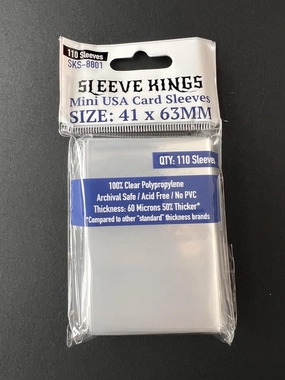 Sleeve Kings Mini USA Card Sleeves 41 X 63 mm (10x110 Pack, 1100 Sleeves)