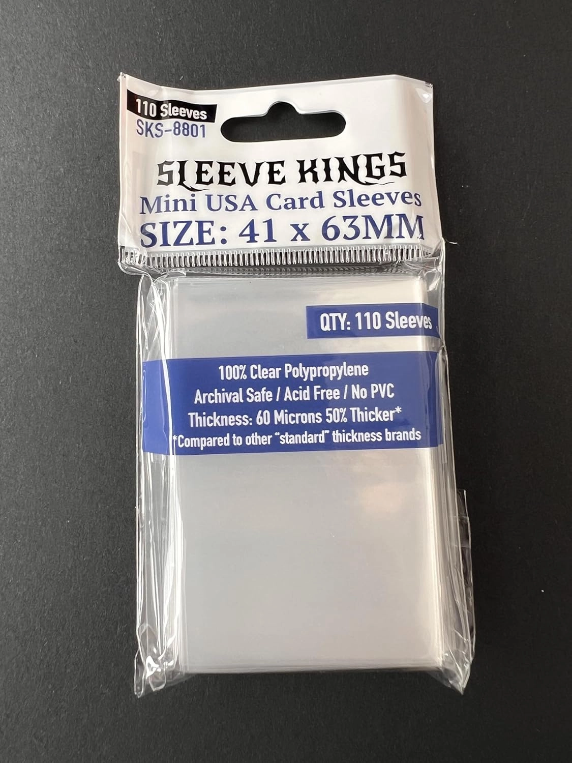 Sleeve Kings Mini USA Card Sleeves 41 X 63 mm (10x110 Pack, 1100 Sleeves)