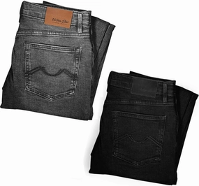 Slim Fit Mens Jeans – Stretch Fabric Tapered Pants for Men – Premium Comfort Casual Wear and Work Attire
