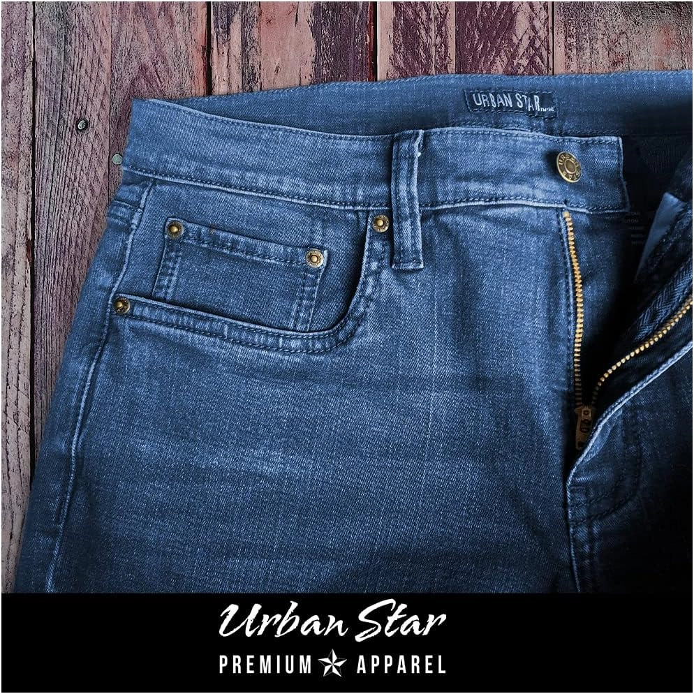 Slim Fit Mens Jeans – Stretch Fabric Tapered Pants for Men – Premium Comfort Casual Wear and Work Attire