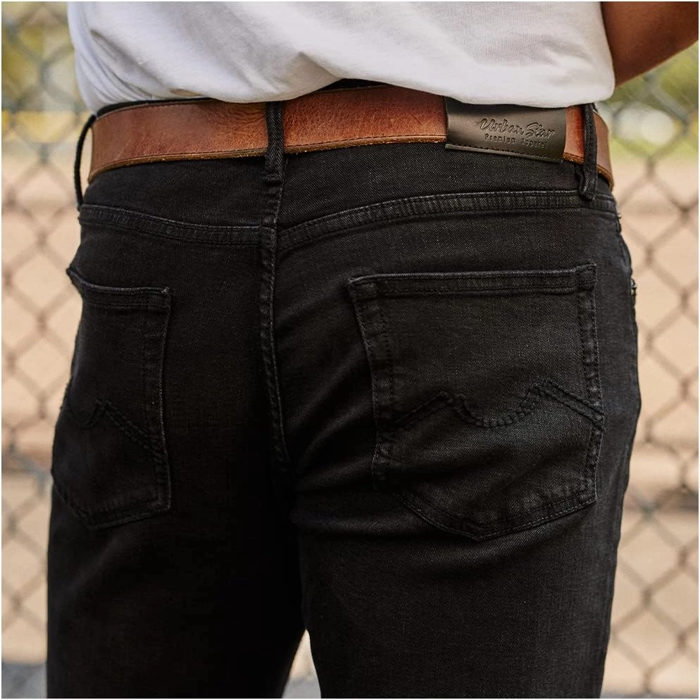 Slim Fit Mens Jeans – Stretch Fabric Tapered Pants for Men – Premium Comfort Casual Wear and Work Attire