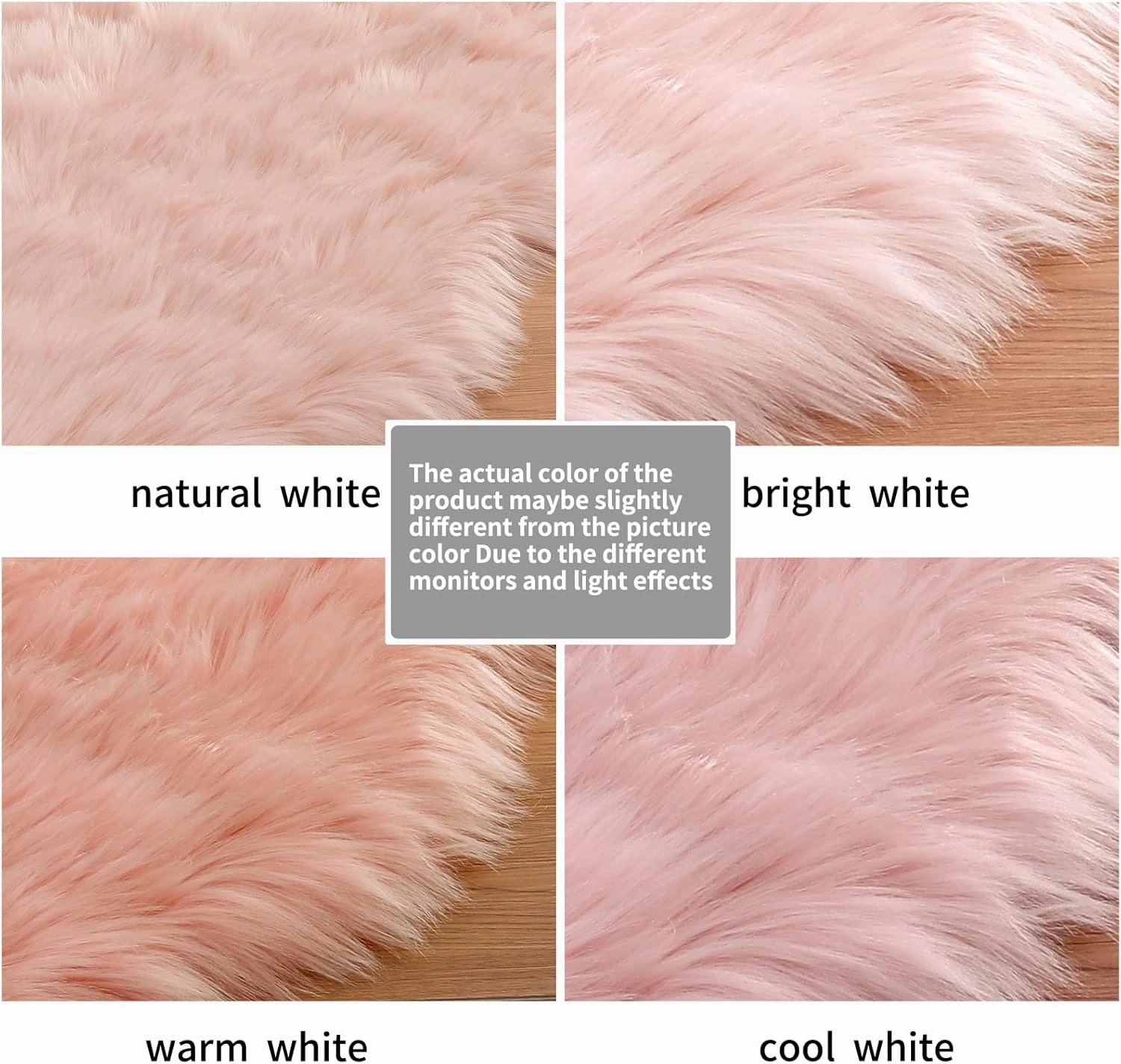 Small Faux Fur Rug, 2x4 ft Ultra Soft Sheepskin Rug Chair Sofa Cover Seat Pad, Pink Fluffy Shag Rug for Bedroom Nursery Kids Room, Luxury Shaggy Rug Fuzzy Plush Floor Carpets, Cute Dorm Home Decor