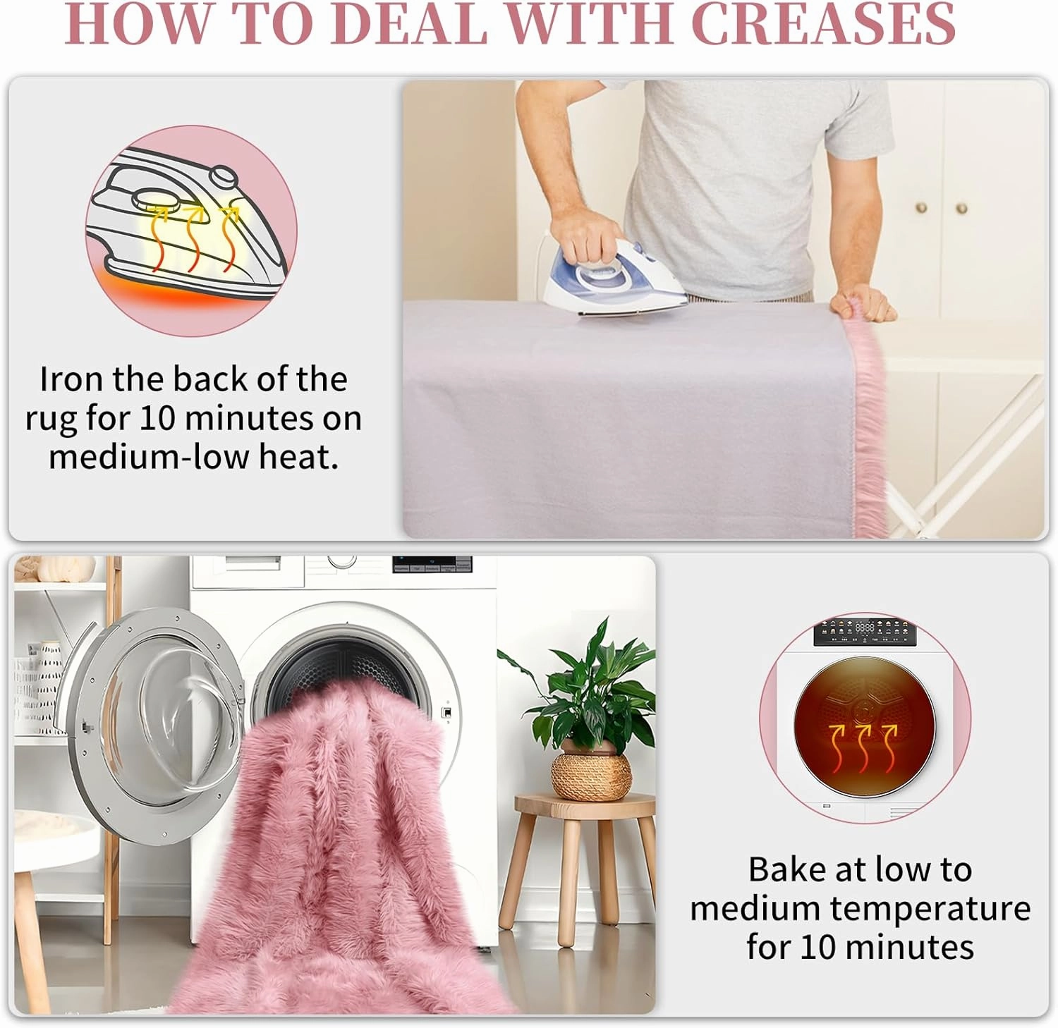 Small Faux Fur Rug, 2x4 ft Ultra Soft Sheepskin Rug Chair Sofa Cover Seat Pad, Pink Fluffy Shag Rug for Bedroom Nursery Kids Room, Luxury Shaggy Rug Fuzzy Plush Floor Carpets, Cute Dorm Home Decor