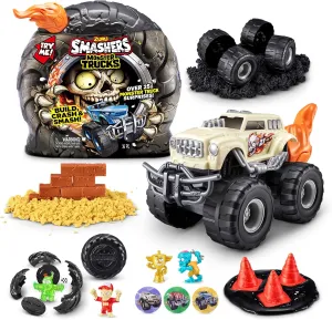 Smashers Monster Truck Surprise (Skull Truck) by ZURU Boys with 25 Surprises Collectible Monster Truck Surprise Smash Slime Sand Compounds Discovery
