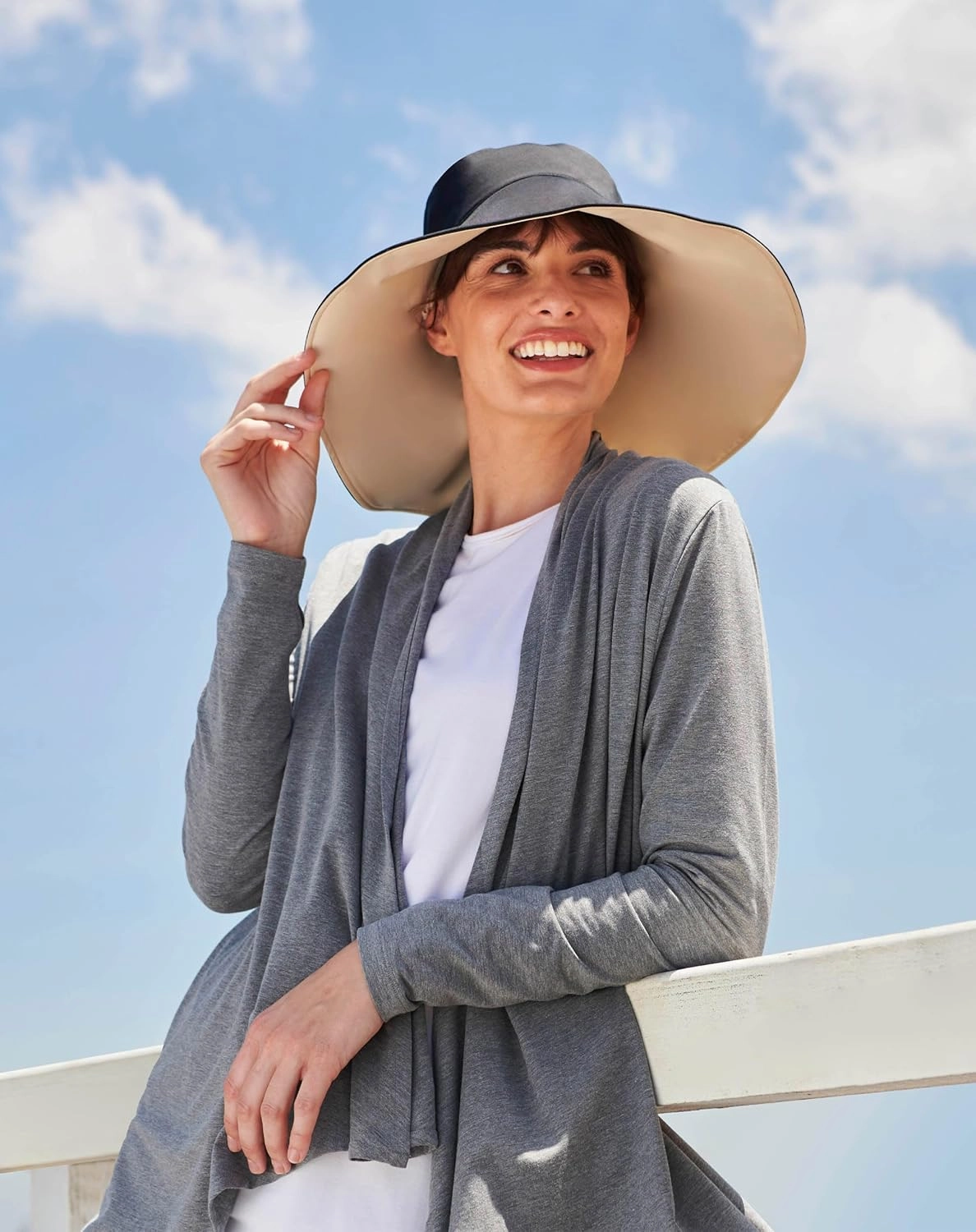 Solbari Ultra Wide Brim Sun Hat UPF50  Packable UV Sun Protection Hats with Full Coverage Brim