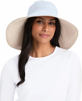 Solbari Women’s Ultra-Wide Cotton Linen Sun Hat UPF 50 , Packable, Adjustable with Ponytail Hole for Travel, Beach & Outdoors