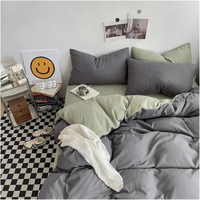 Solid Color King Duvet Cover Set Bedding Set Black Quilt Cover Set Skin Friendly Fabric Bedding Cover Set,Bedding Duvet Cover Set (B Twin Size 4pcs)