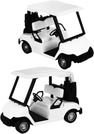 Sosoport 2Pcs Mini Golf Cart Model Construction Realistic Design for Golf Themed Home Office Decor and Game Scene Building