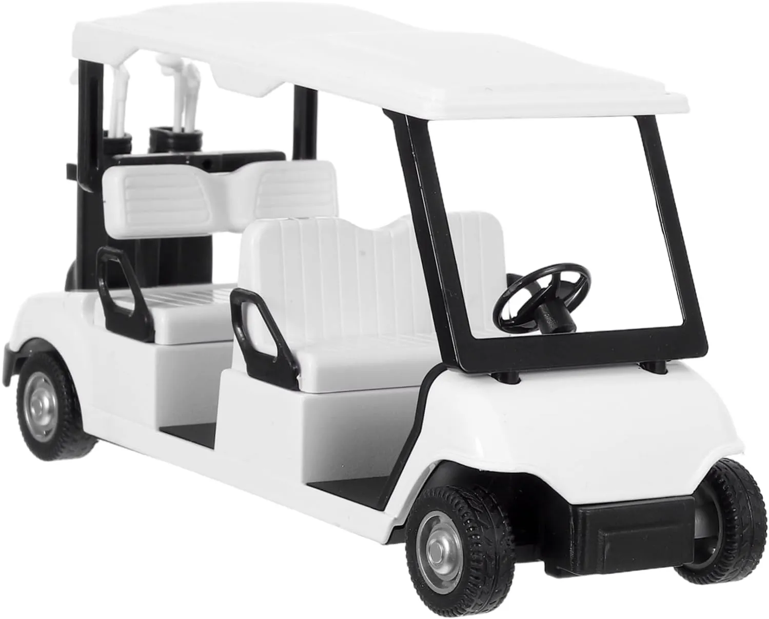 Sosoport Mini Diecast Golf Cart Model Pullback Action for Collectible Display Construction for Offices Homes and Themed Parties Golf Themed Decor