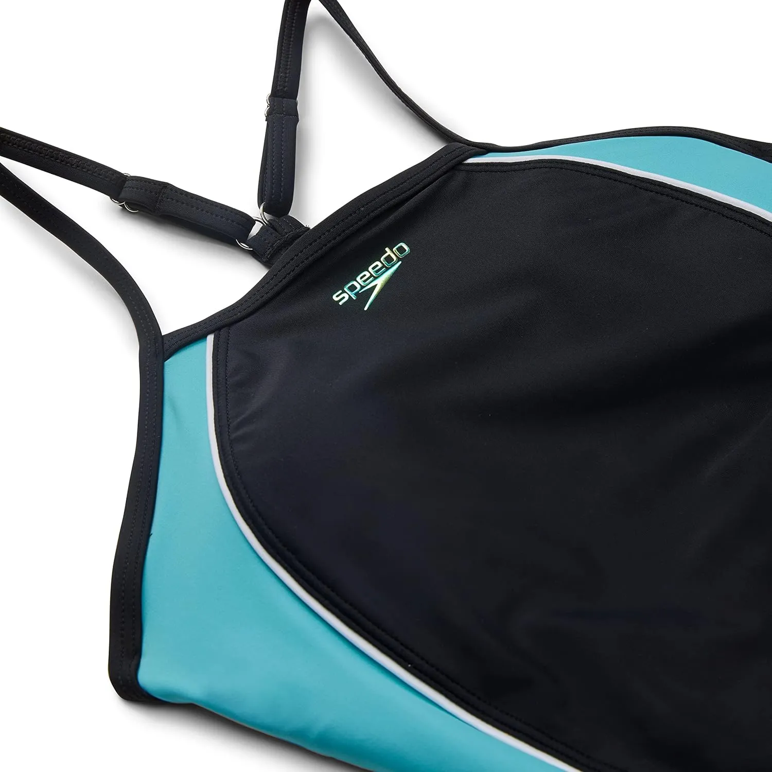 Speedo Women's Swimsuit One Piece Quantum Splice Thin Strap High Cut Solid