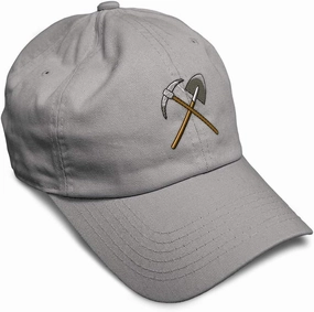 Speedy Pros Soft Baseball Cap Pick Axe and Shovel Embroidery Symbols Pick Axe and Shovel Cotton Dad Hats for Men & Women