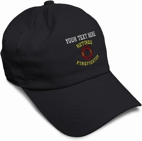 Speedy Pros Soft Baseball Cap Retired Firefighter Fireman Embroidery Cotton Embroidered Dad Hats for Men & Women