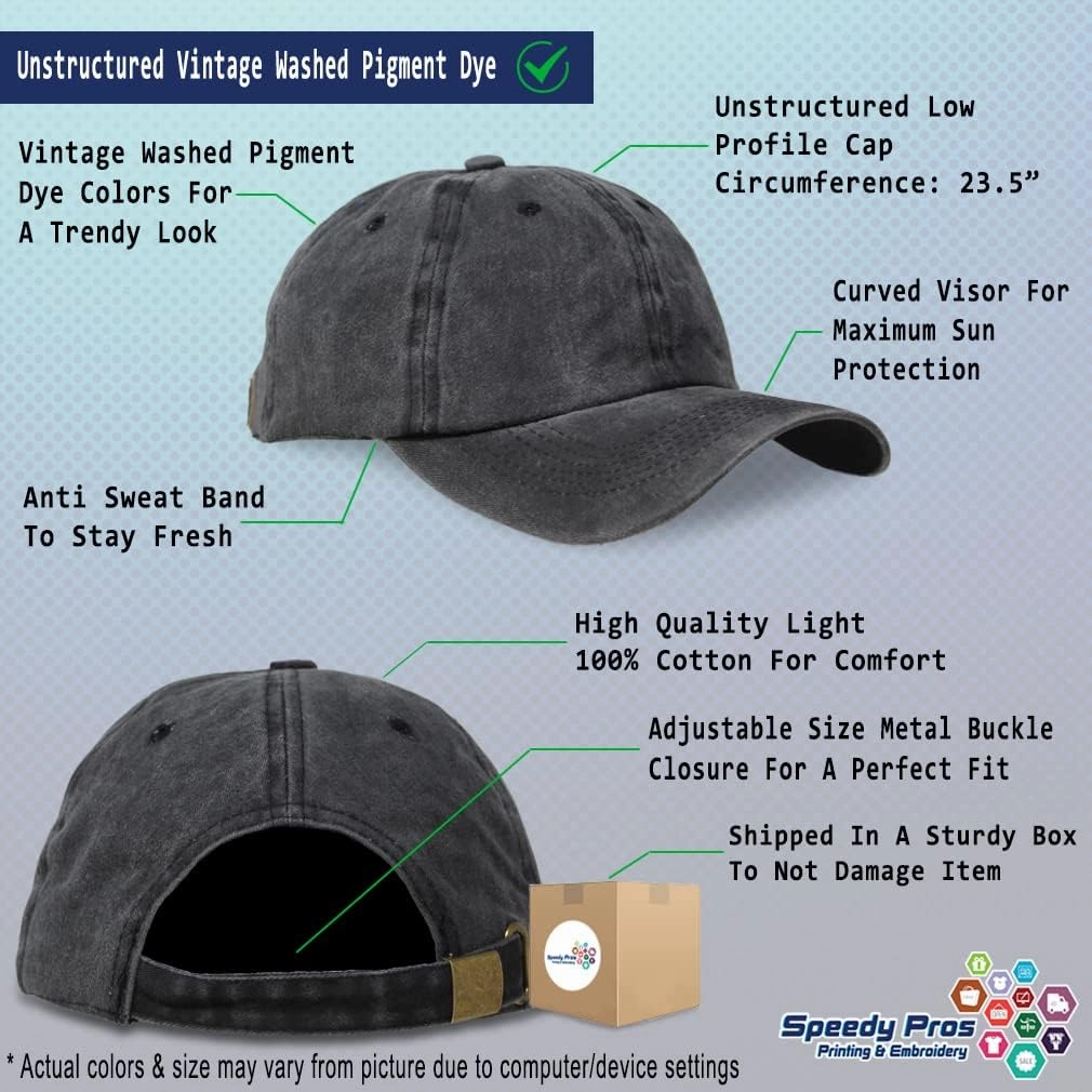 Speedy Pros Soft Washed Baseball Cap Croatia Europe Football Cup Cotton Dad Hats for Men & Women