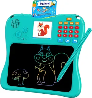 SPG300 3-in-1 Kids Learning Tablet Oral Arithmetic,130 Memory Cards, Drawing Board,7.5" Screen Educational Toy for Math & Creativity,Portable Learning System for Ages 2 
