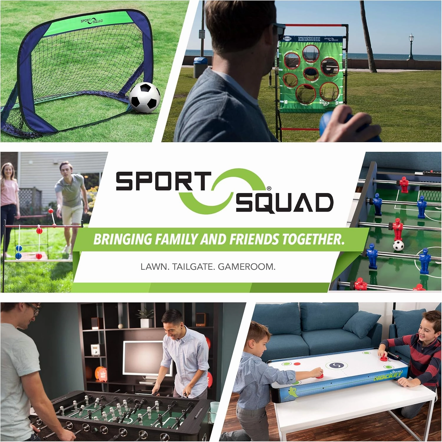 Sport Squad Foosball Table - Soccer Table - Wood Foosball Table for Kids & Adults - Bar Game Table, Game Room for Home - Easy Assembly, Built Tough for High Volume Play