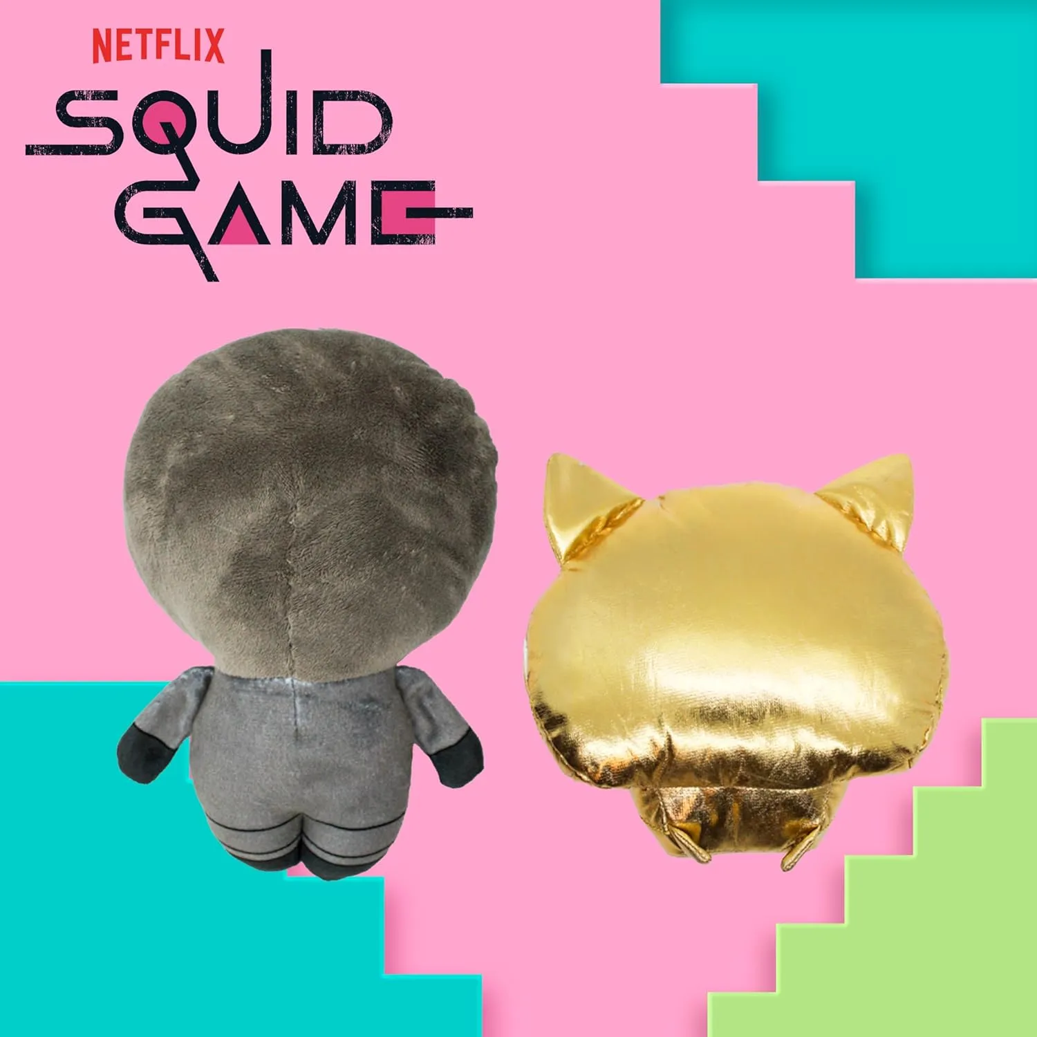 Squid Game Official Merchandise | Collectible Dog Toys | Hwang in-ho & VIP Mask | Squeaky Plush Toy for Interactive Indoor Play