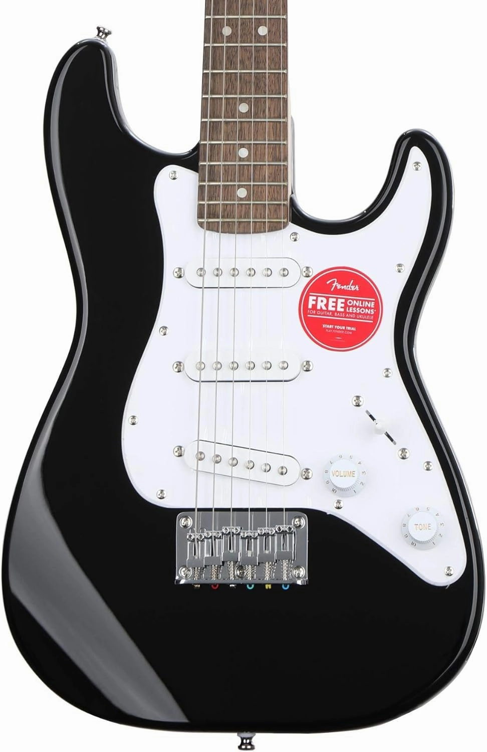 Squier Mini Stratocaster Electric Guitar, with 2-Year Warranty, Black, Laurel Fingerboard