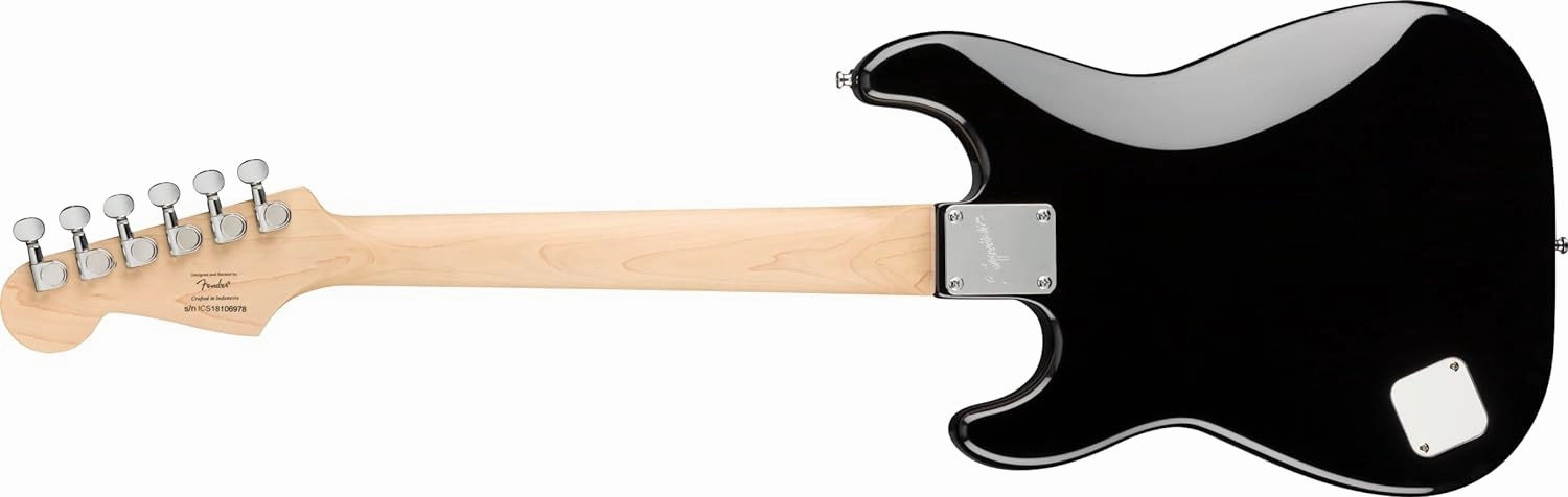 Squier Mini Stratocaster Electric Guitar, with 2-Year Warranty, Black, Laurel Fingerboard