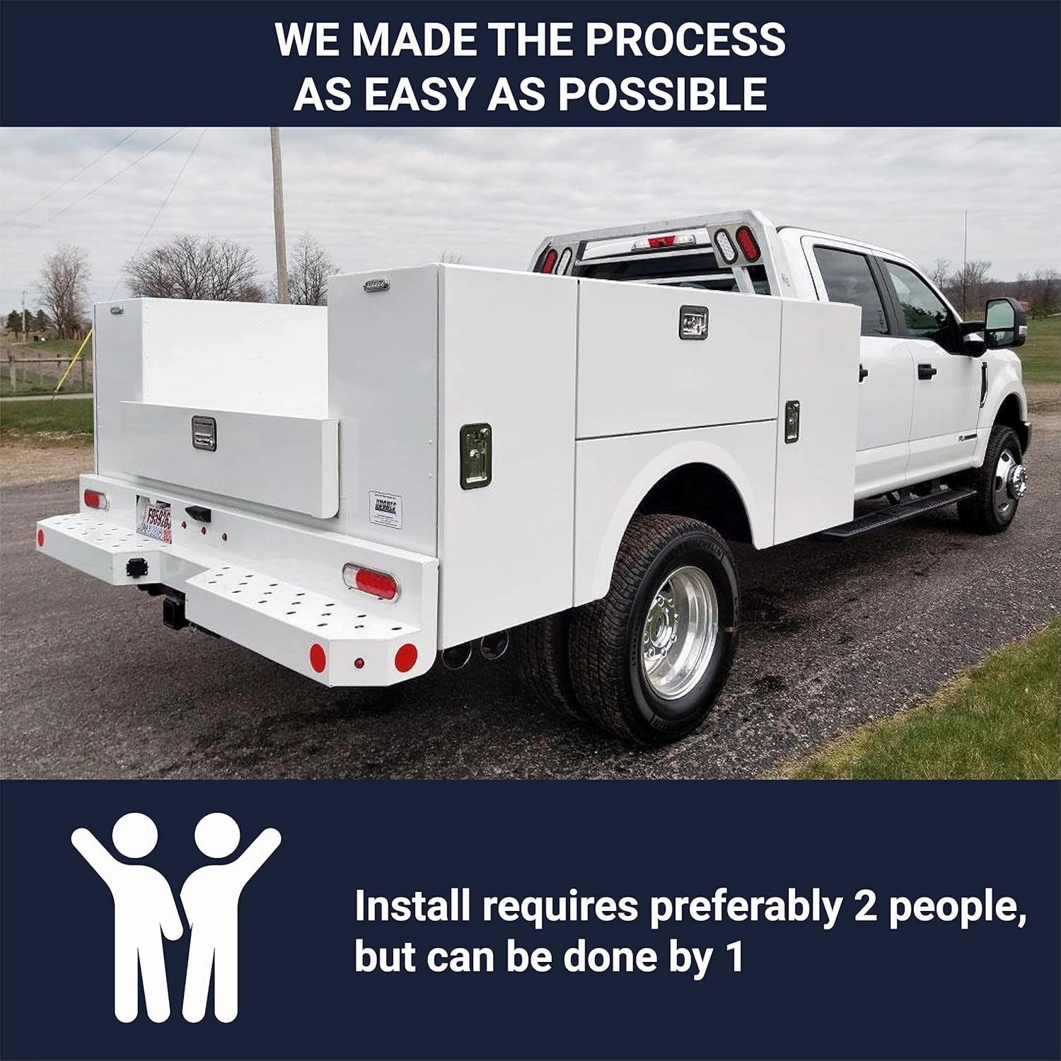 Stahl Truck Bodies - 55003-025-PR - Vertical Door for Stahl Challenger II Service Body (2001-2012) - Replacement for Side Vertical Compartment Doors: 96VV, 108VV, and 132VV
