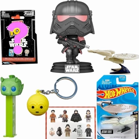 Star Trek Sonic Enterprise Bundled with Cool Team Crew NCC   Star Wars Exclusive Trooper Fig & Retro Greedo & Droid Hanger C3PO & Movie Blind Bag Bitty 5 Items