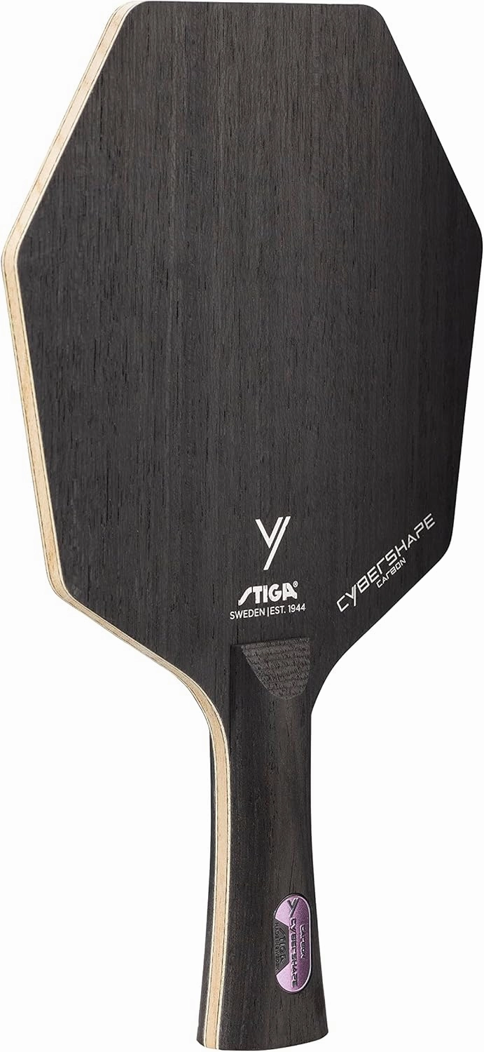 Stiga Cybershape Carbon CWT Table Tennis Blade with Custom Weight Technology I Superior Control, Enhanced Grip for Offensive Play