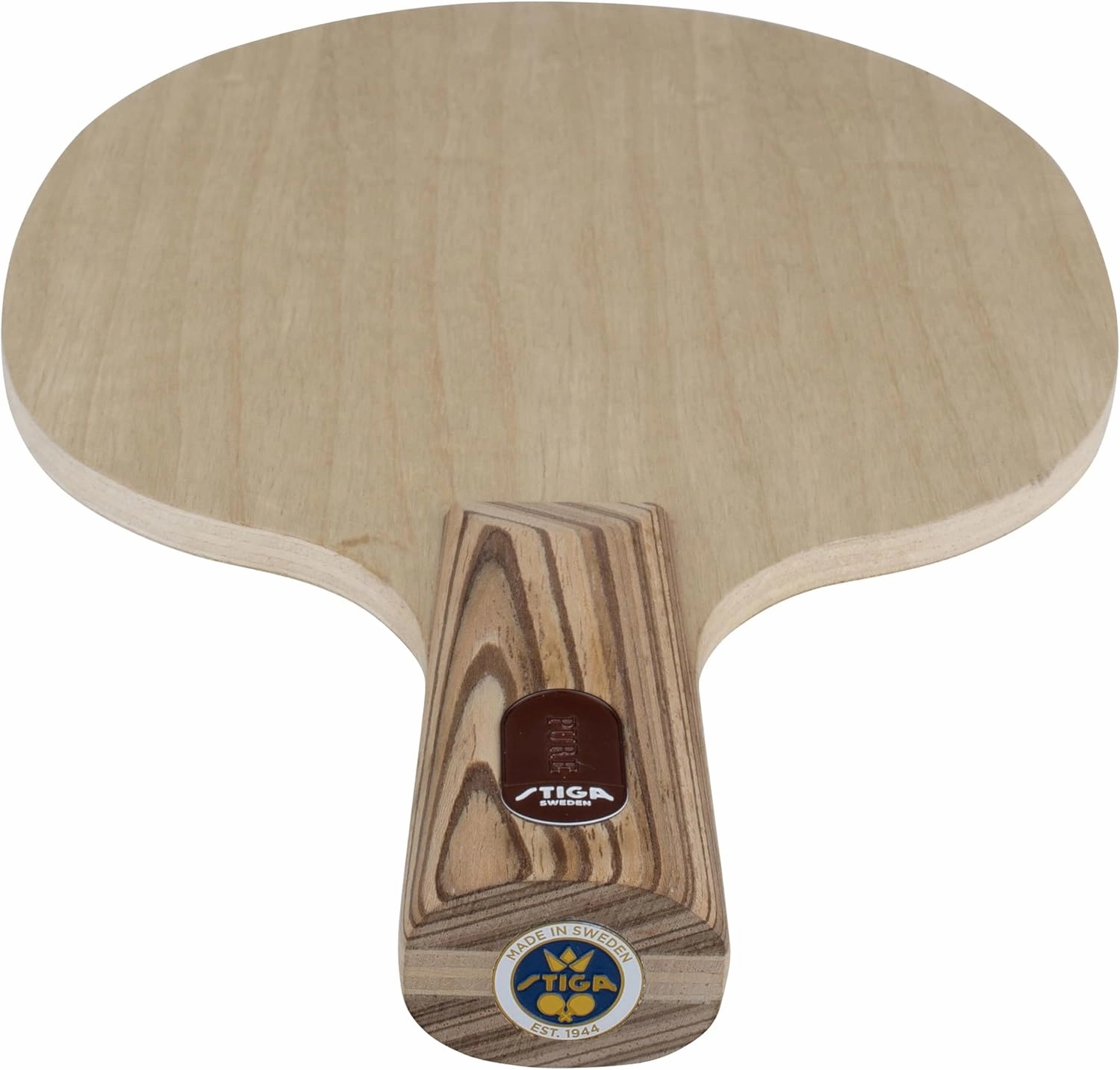 Stiga Pure Table Tennis Blade, Round Wood Blade for Experienced Advanced Offensive Players, Competition Approved