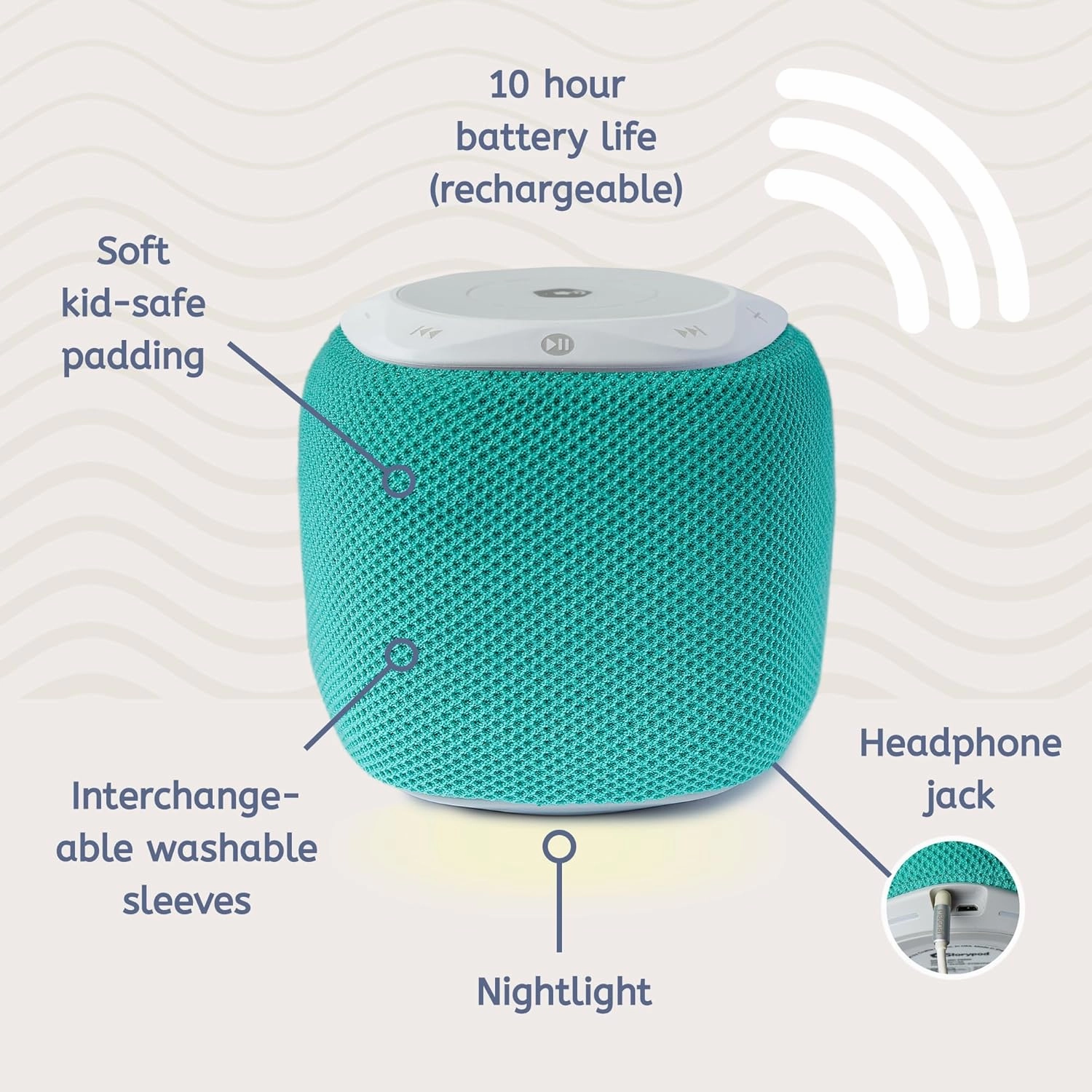 Storypod The Learning-First Audio Play System | Starter Set | Interactive Educational Toy & Storyteller | Boys & Girls | Young Kids | Toddlers & Preschoolers (The Storypod - Blue)