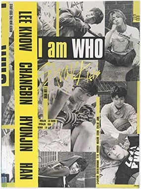 Stray Kids I am Who (I am Version) 2nd Mini Album CD Photobook 3 QR Photocards Lyrics Poster Gift (Extra 4 Photocards and 1 Double-Sided Photocard Set)