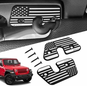 Sun Visor Repair Kit, Aluminum Alloy Sun Visor Clips for Jeep Wrangler JK 2018, JL 2018-2023, 2020-2023 Gladiator, Upgrade Visor Repair Kit, Car Visor Accessories, Used for Repairs Sagging Sun Visor
