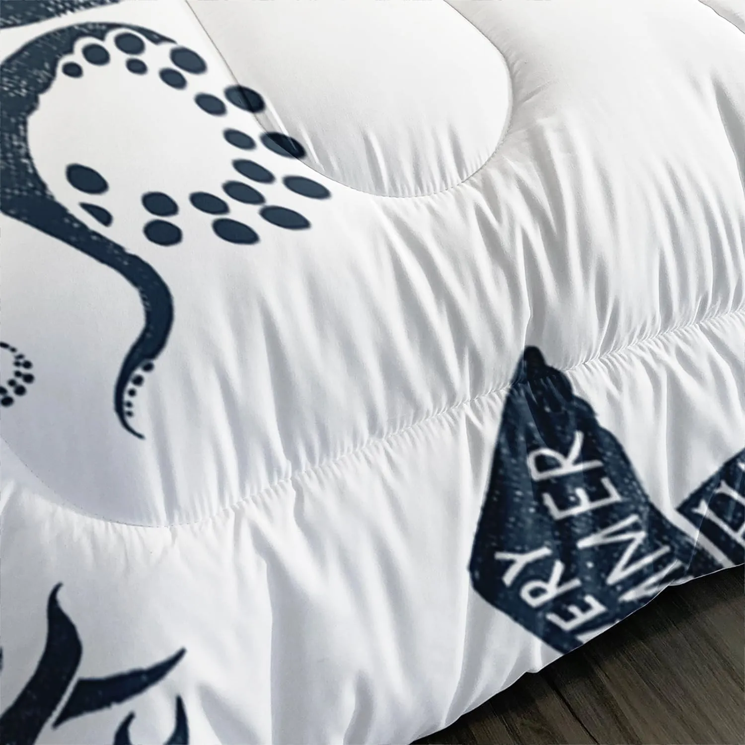 Suncloris Deep Ocean Sea Animal Comforter Set for Kids Teens, Twin Size Underwater World Marine Life Digital Art Bedding Quilt with 2 Sealife Creature Themed Pillowcases - 68" x 86" (Sealife, Twin)
