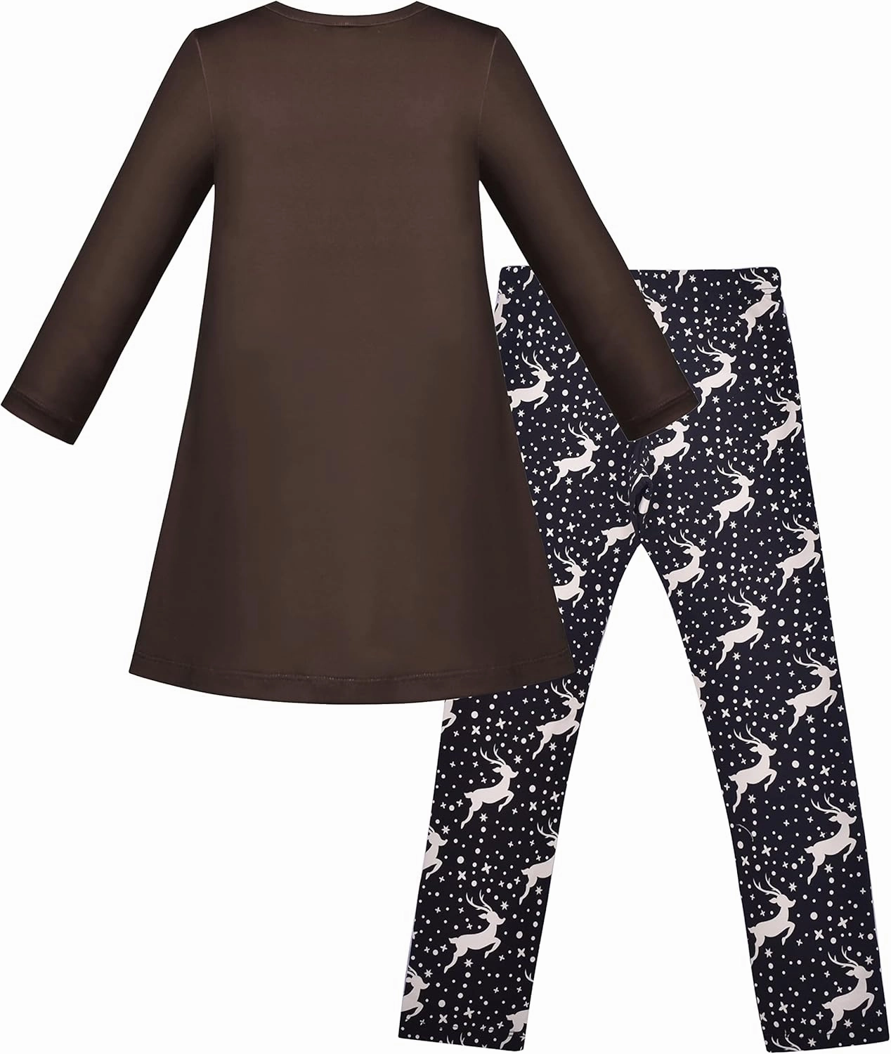 Sunny Fashion Girls Outfit Set 2 Piece Cotton Heart Casual Dresss Top Pants