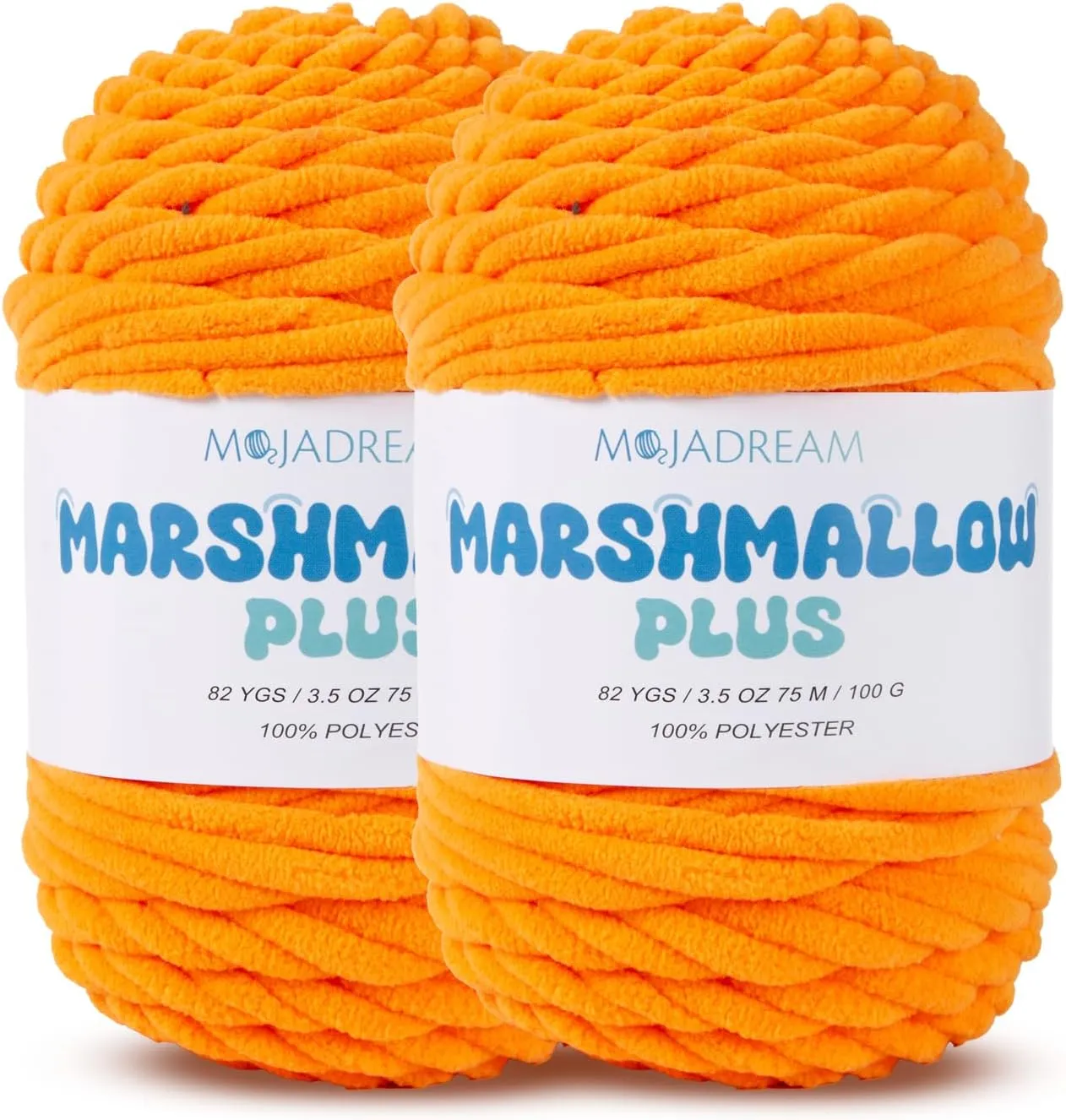 Super Soft and No Shedding Chunky Chenille Yarn for Crocheting and Knitting -Easy to Crochet with-Super Bulky #6, 2Pack of 3.5oz/82yds -Chunky Plush Yarn for Hand Craft Blanket Amigurumi