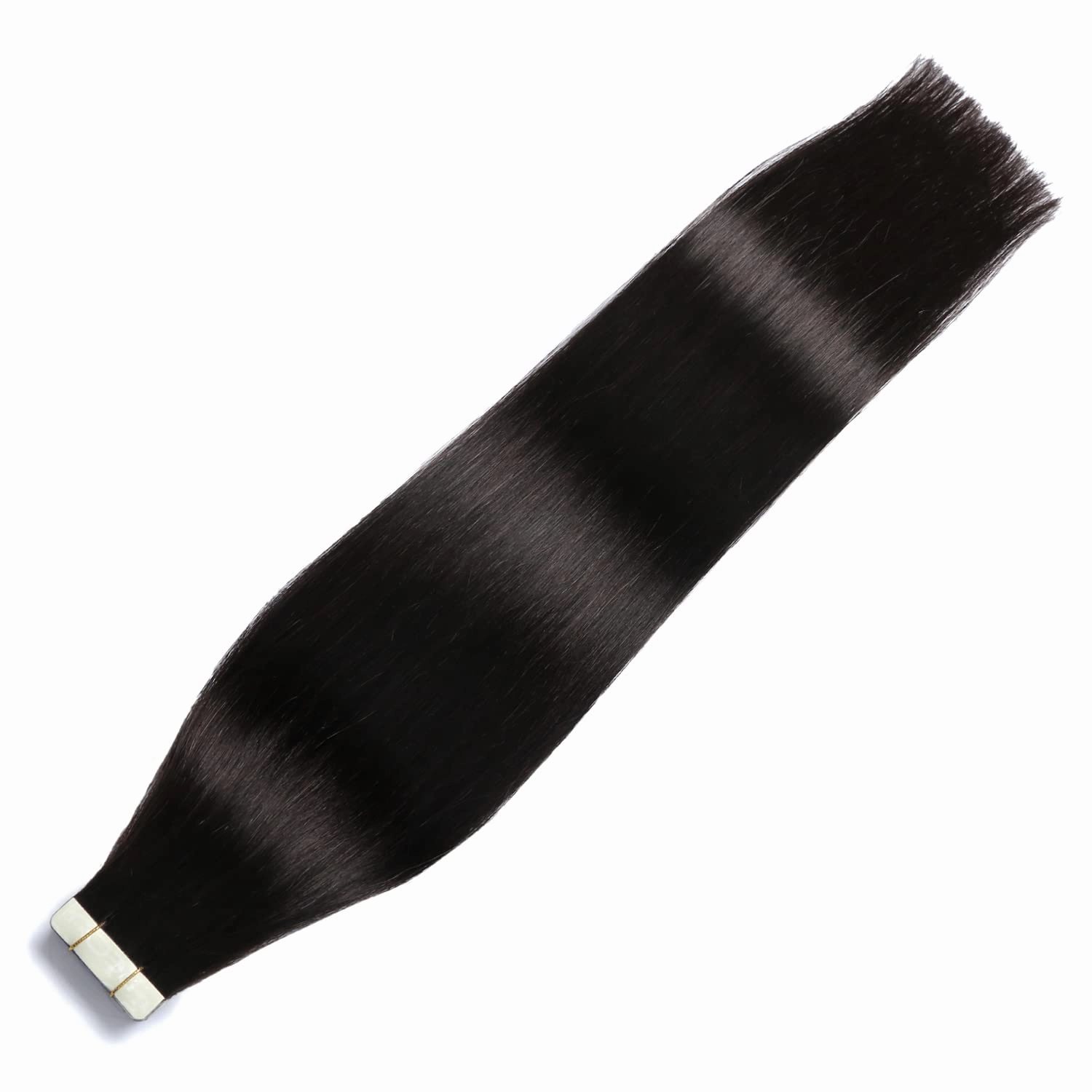 SURNEL Tape in Hair Extensions Double Drawn Hair Extensions Tape in Human Hair Color 1B Off Black Remy Tape in Hair Extensions Human Hair 20 inch 20pcs 50g(#1B-20)