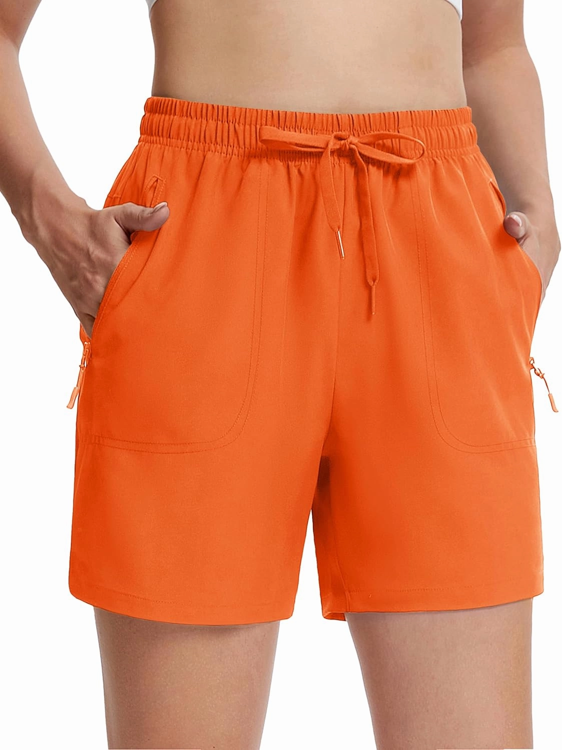 TACVASEN Women's 5'' Hiking Shorts Quick Dry Golf Lightweight UPF50  Athletic Shorts Summer Water Resistant Zipper Pockets
