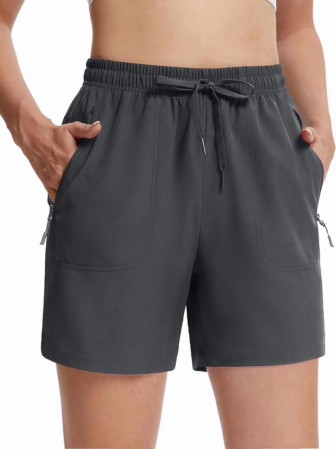 TACVASEN Women's 5'' Hiking Shorts Quick Dry Golf Lightweight UPF50  Athletic Shorts Summer Water Resistant Zipper Pockets