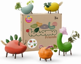 Taksa Toys Locomo Friends III Waldorf Educational Outdoor Play Figures, Montessori Wooden Animal Toys for Kids 3 4 5 6 7 , Open-Ended Learning & Creativity, Nature Eco Toys, Gifts (Set of 5)
