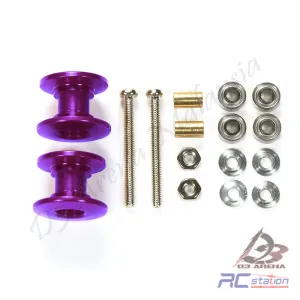 Tamiya #95540 - Lightweight Double Aluminum Rollers (13-12mm/Purple) [95540]
