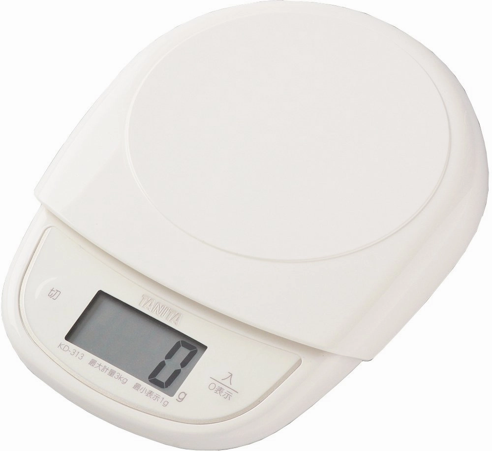 Tanita KD-313 IV Cooking Scale, Kitchen Scale, Cooking, Made in Japan, Digital, 6.6 lbs (3 kg), 0.4 oz (1 g) Unit, Ivory