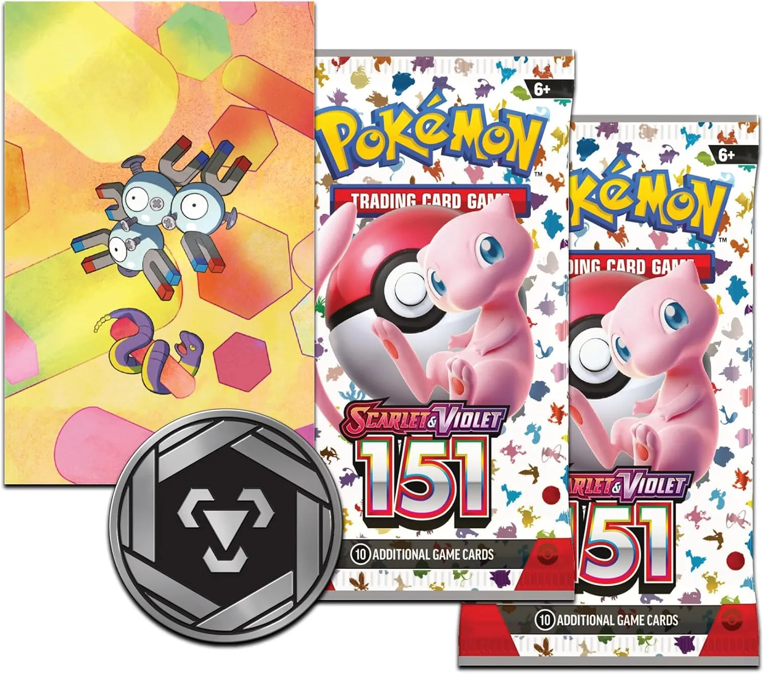 TCG: Scarlet & Violet—151 Mini Tin – Magneton (2 Booster Packs, 1 Coin & 1 Art Card)
