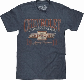 Tee Luv Men's Chevrolet an American Classic T-Shirt - Chevy 1911 Car Logo Shirt