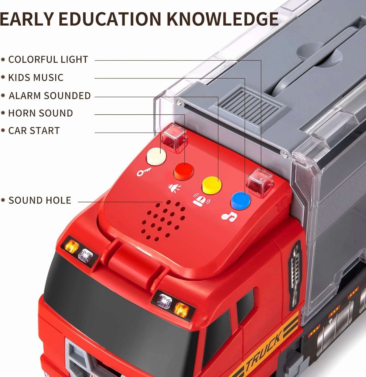 TEMI Toddler Toys for 3 4 5 6 Years Old Boys, Die-cast, Alloy Metal Emergency Fire Rescue Vehicle Transport Car / Truck Toys Set w/Play Mat for Age 3-9 Toddlers Kids Boys & Girls