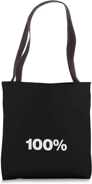 The number 100% | A simple design that says 100% Tote Bag