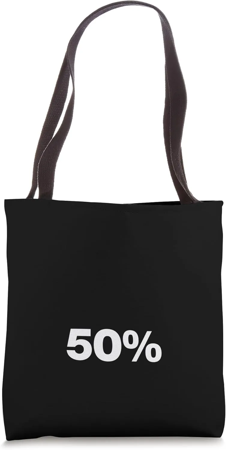 The number 50% | A simple design that says 50% Tote Bag