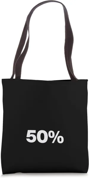 The number 50% | A simple design that says 50% Tote Bag