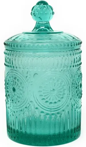 The Pioneer Woman Adeline Teal Mini Storage Jar 3.5 x 6.25
