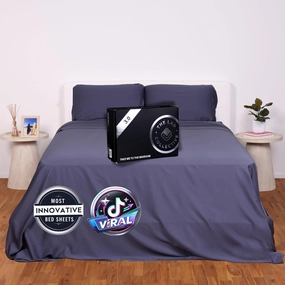 The LAD Collective 3.0 Fitted Sheet - Deep Pocket Bed Cover with EasyGrip™ Loop Straps, Durable Elastic & Temperature Regulating Fabric - Premium Bed Sheets - Yosemite/Queen