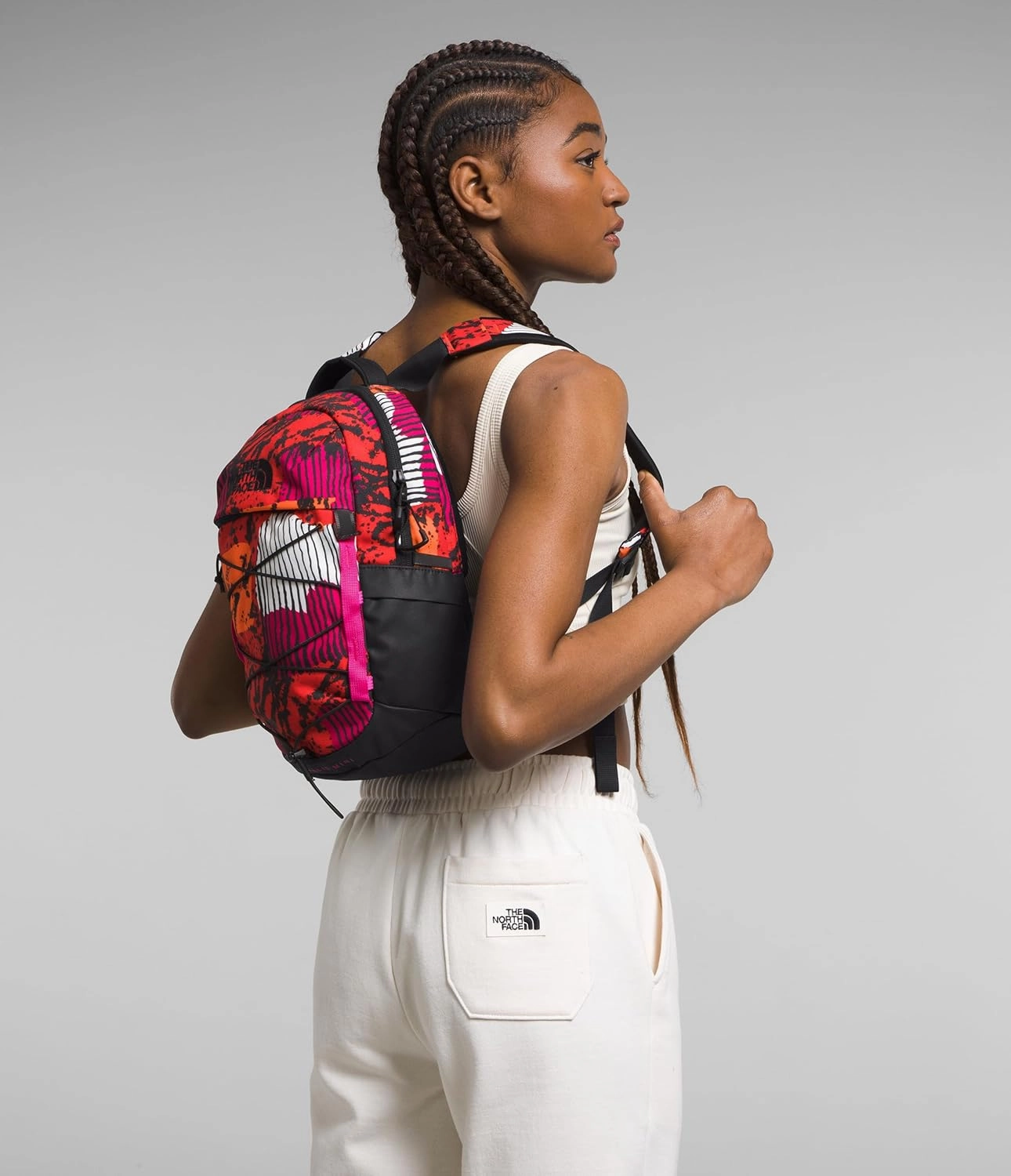THE NORTH FACE 10L Mini Borealis Everyday Backpack, Fiery Red Abstract Yosemite Print/TNF Black/Mr. Pink, One Size